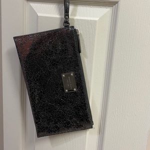 Michael Kors Metallic Silver Wristlet